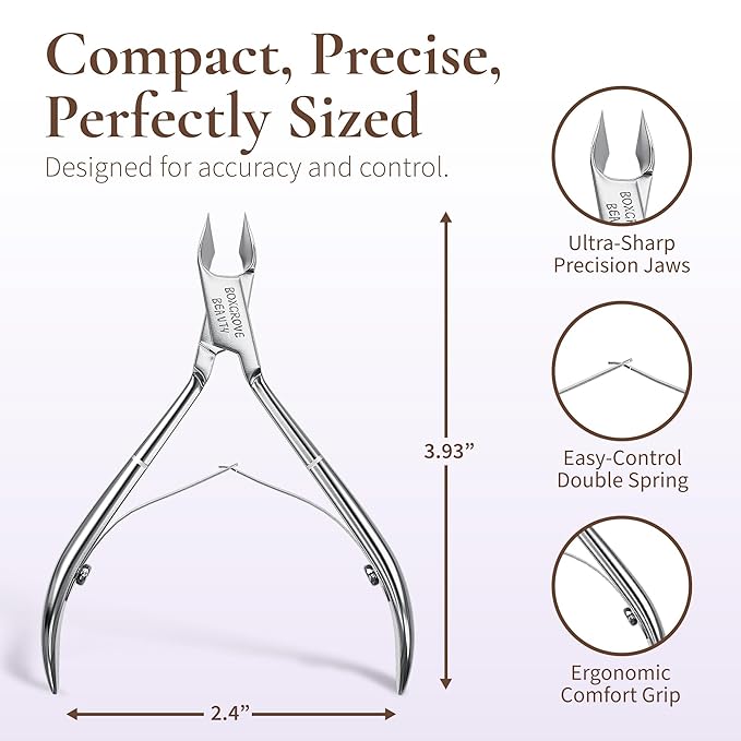 Professional Cuticle Cutter Trimmer Manicure Tools with Double Spring??Perfect Nail Care Tool for Manicure & Pedicure Beauty at Home/Spa/Saloon