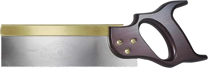 Lynx Thomas Flinn Taytools British 10 inch Tenon Saw with Stained Beech Handle 15 TPI and Filed for Crosscutting