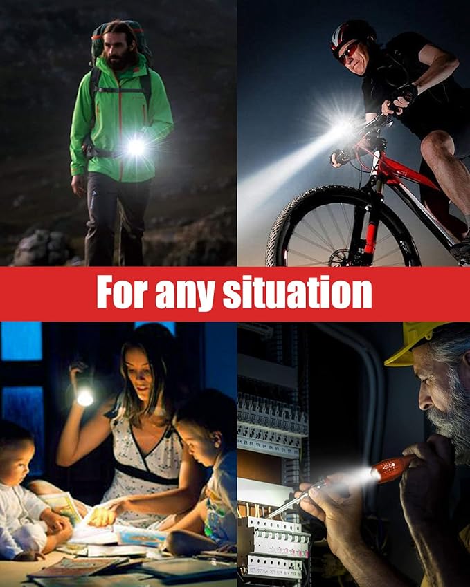 Victoper LED Flashlight 2 Pack Orange, Bright High Lumens Tactical Flashlights High Lumens with 5 Modes, Waterproof Zoomable Flash Light for Outdoor, Gifts for Father's Day Camping Essentials Gear