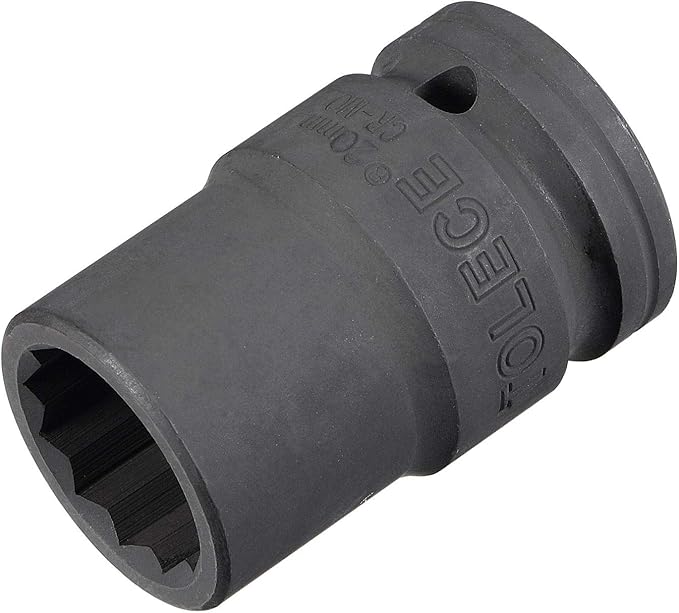 uxcell 3/4-Inch Drive 20mm 12-Point Impact Socket, CR-MO Steel 56mm Length, Standard Metric Sizes