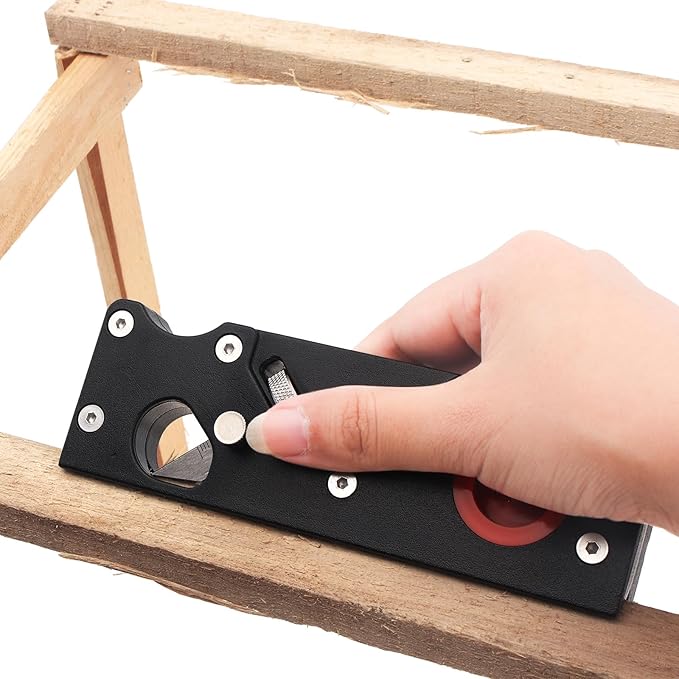 Chamfer Plane with Auxiliary Locator, Woodworking Hand Planer for Quick Edge Planing and radian Corner Plane Trimming, Hand Chamfering Planer for Professional Woodworkers