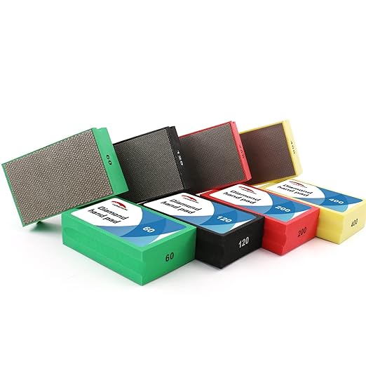 Diamond Hand Polishing Pads Electroplated Diamond Tools Pad for Granite MarbIe Stone Glass 400 Grit