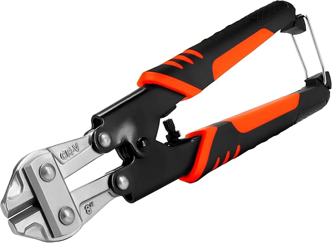 Wire cutter Bolt Cutter,edge cutter 8 inch Small Heavy Duty Wire Cable Cutter with Soft Grip Anti-Slip Handle,Sharpen Cutting Edge,Wire Cutter,One Hand Operation,Small and Portable Design