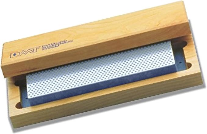 Diamond Machining Technology (DMT) 8" Diamond Whetstone Bench Stone, Coarse Grit Sharpener with Hardwood Box (W8C)