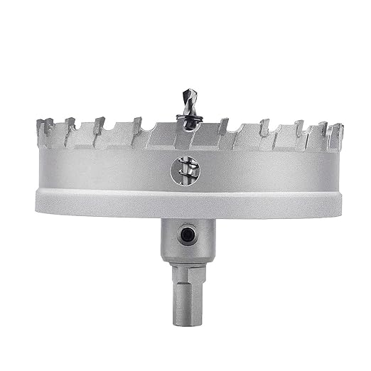 156mm (6-1/8 inch) Metal Steel Hole Saw with 2 Drill Bits, Hole Cutter for Thick Metal,Stainless Steel,Iron and Wood (156mm (6-1/8 inch))