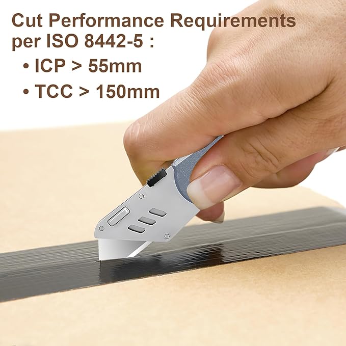 Vickay 30 Pack Utility Knife Blades, SK5 Steel Heavy Duty Box Cutter Replacement Blades with Plastic Case, Standard Size Razor Blades for Most Standard Utility Knives