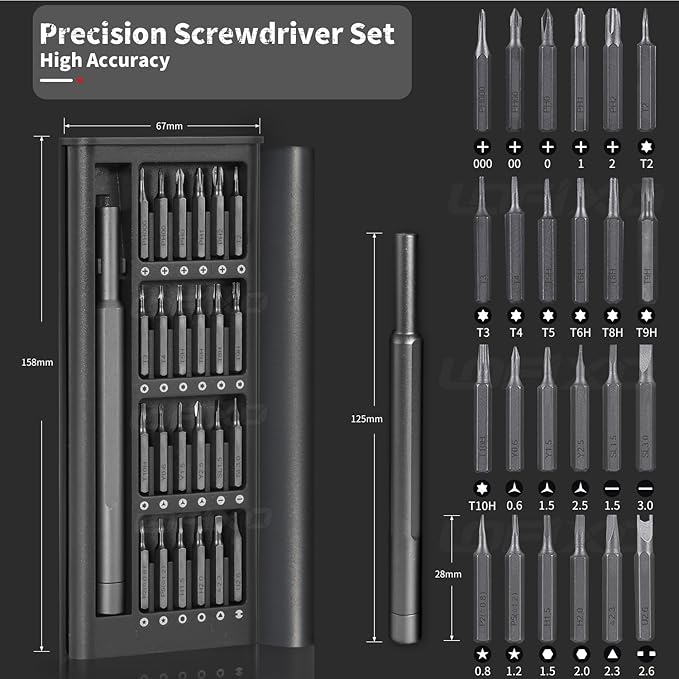Precision Screwdriver Set,Eyeglass Repair kit,Magnetic Screwdrivers Torx,Pentalobe,Triwing Flathead,Phillips All in One Tools Set for iPhone/ps4/Switch,Camera,Phone Screen,Watch,Mac