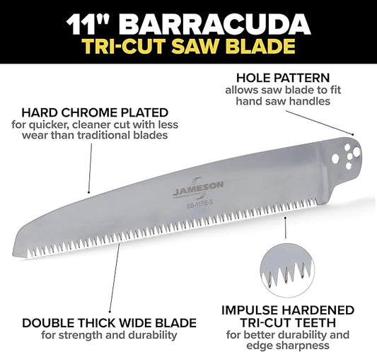 Jameson SB-11TE-S 11" Straight Tri-Cut Saw Blade