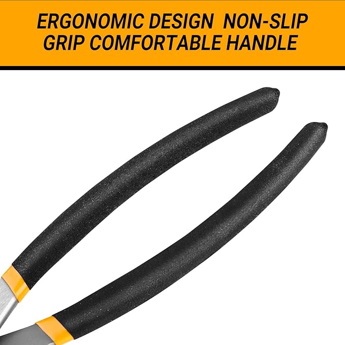 DEKOPRO 10 inch Slip Joint Pliers, Plier with Rubber Grip Handle, High Carbon Steel Plier Tools - Rust Resistant Finish