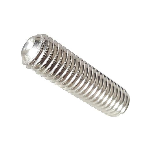 8-32 x 3/4" Socket Set Screws, Full Thread, Allen Socket Drive, Stainless Steel 18-8, Bright Finish, Cup Point, Quantity 50 Pieces by Fastenere