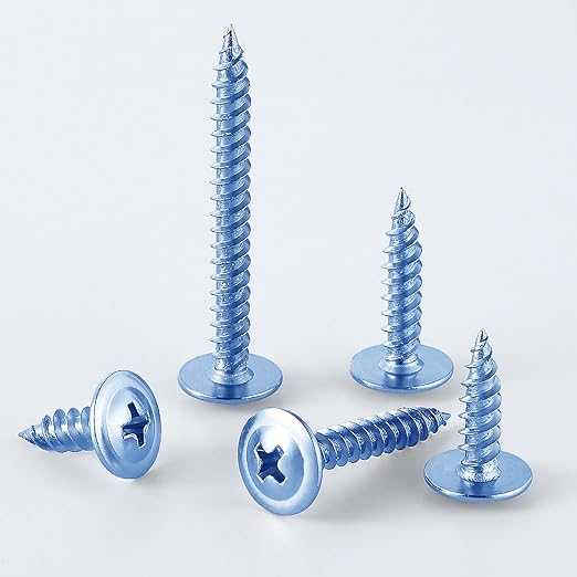 (60 pcs) Wensilon #10횞3" Phillips Truss Head Wood Screws Galvanized Iron Quick Metal Self Tapping