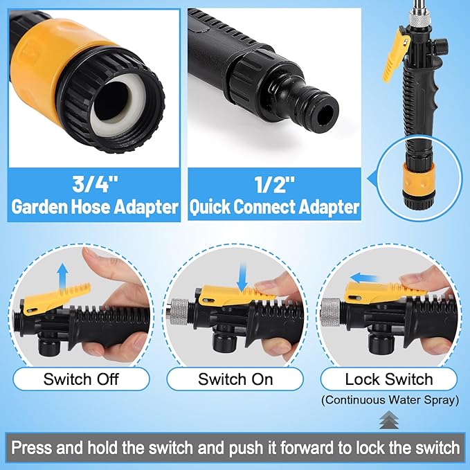 PAMASE 4Pcs RV Water Heater Anode Rod and Flush Wand Set- 9.25"L x 3/4" NPT Thread Magnesium Rod for Suburban and Mor-Flo, Camper Hot Water Tank Element Parts & Cleaning Rinser & Seal Tape…