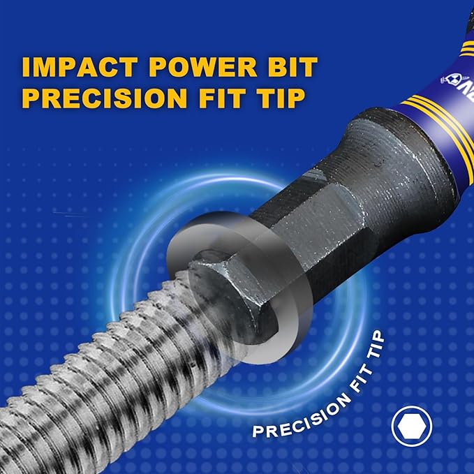 Impact Hex Screwdriver Bits Set,90 Pieces 1" Magnetic SAE (5/32",3/16",1/8",1/4") S2 Steel Multi Driver Bits and 1Pc Bit Holder with Storage Colorful Box