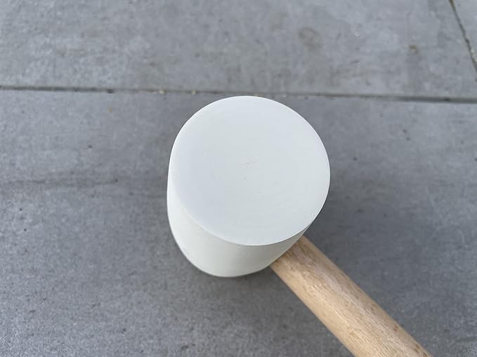 Sandbaggy Rubber Mallet | 20 oz Industrial Grade | For Applications Like Construction & Landscaping | Made of Solid Oak | Comfortable for All Day Use | Includes Tent Peg Remover (Pack of 20, White)