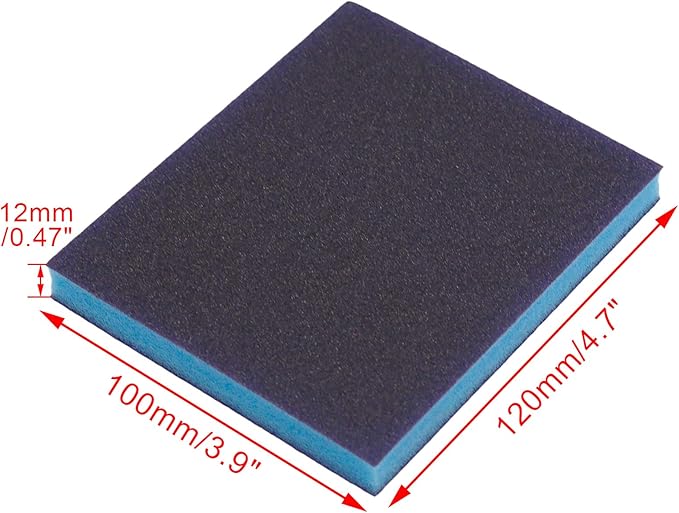 BokWin 18Pcs Sanding Sponge Kit - 100/120/220 Grit Blocks, Washable and Reusable (Medium, Fine, Superfine Grade)