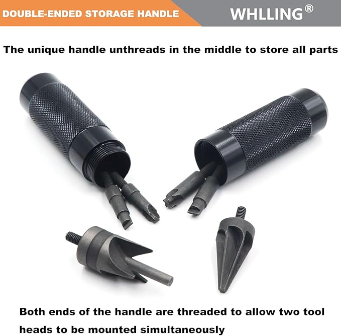 Case Prep Multitool, Case Chamfer Deburring Hand Tools for Reloading, Fits Case. 17-. 45 Caliber, Primer Pocket Cleaners Reamers for Removing Crimps