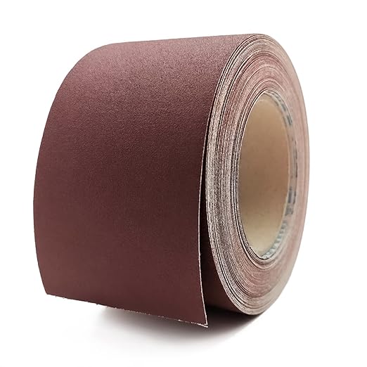 3 Inch x 49 Feet Emery Cloth Roll Aluminum Oxide Abrasive Paper Roll Continuous Sandpaper for Metalworking, Woodworker, Furniture Repair, Sanding (120 Grit)