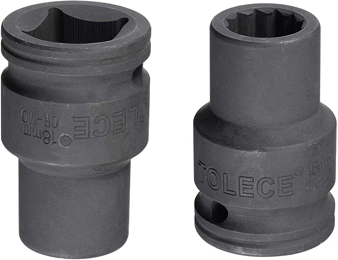 uxcell 3/4-Inch Drive 18mm 12-Point Impact Socket, CR-MO Steel 56mm Length, Standard Metric Sizes