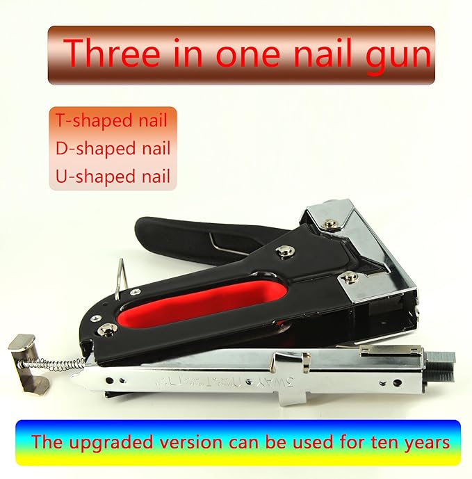 Heavy Duty Staple Gun for Wood & Fabric - 2100 Staples, Remover, Upholstery & Home Repair