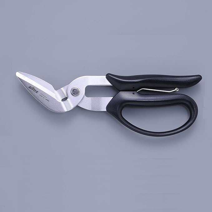 ALLEX Cardboard Scissors Heavy Duty 8.8" Spring Loaded Craft Scissors Angled Blade, Japanese Stainless Steel Blade, Made in Japan