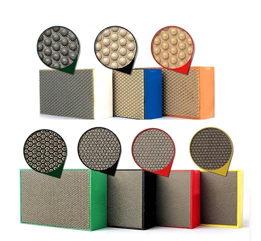 Diamond Hand Polishing Pads 7 PCS Set for Glass Granite Marble Concrete Stone Sanding and Polishing