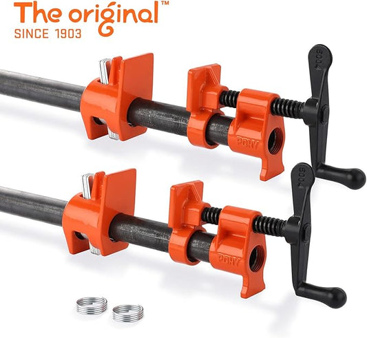 PONY 2-Pack 50 Wood Gluing Pipe Clamp Fixture for 3/4 Inch Black Pipe