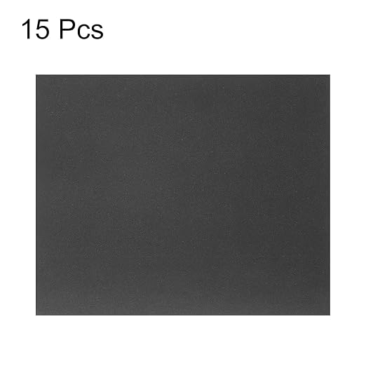 HARFINGTON 15pcs Sandpaper 1200 Grit 9 x 11 Inch A-Weight Backing Silicon Carbide Abrasive Wet Dry Sanding Sheets for Wood Finishing, Metal Sanding, Automotive Polishing