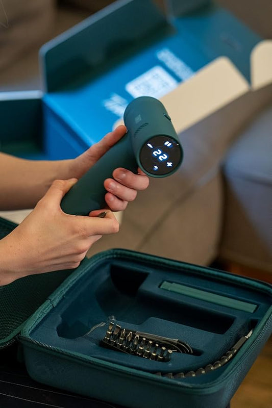 TINKR Cordless Brushless Drill 12V ??Dual Speed 30 Torque Settings, LED Display & Type-C Charging, 2000mAh Li-Ion Battery, Compact Power Drill with Soft Grip & Carry Bag (Green)
