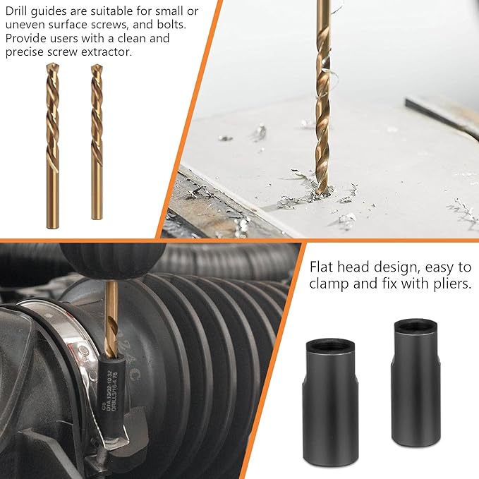 Screw Extractor Set, 55 Pieces Easy Out Bolt Extractor Set, Multi-Spline Extractors Remover for Removing Stripped Screws, Studs, Fittings and Lugs Extraction