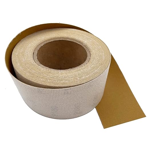 180 Grit Hook and Loop Sandpaper Roll, 2-3/4" X 20 Yard Aluminium Oxide Hook-and-Loop Backed Sand Paper Emery Cloth for Wood Furniture Finishing Metal Sanding Polishing and Woodworking
