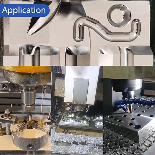 1/4" Carbide End Mill Bits Set for Alloy & Hardened Steels - Hrc55 Micro Grain, 4-Flute Milling Cutter with AlTiN Coating, CNC Router Bits, High-Performance Milling Bits