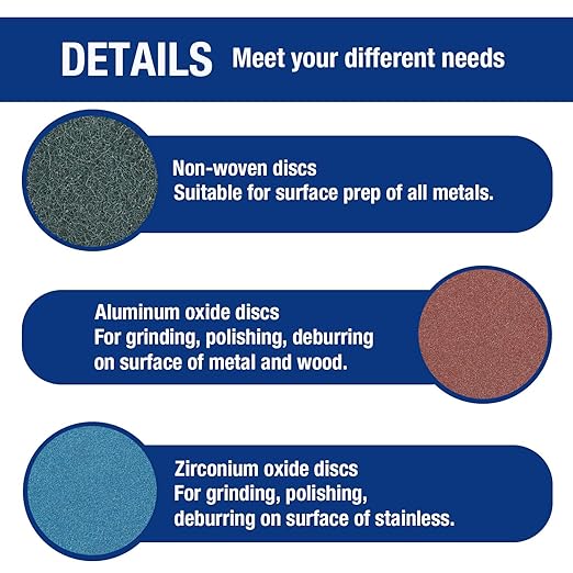 WORKPRO 101-pieces Sanding Discs Set, 2 inch Discs with 1/4 inch Holder, Surface Conditioning Disc for Die Grinder Surface Prep Strip Grind Polish Burr Finish Rust Paint Removal