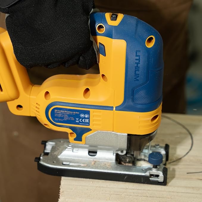 EASTYLE Cordless JigSaw Compatible with DEWALT 20V Battery,with 4Ah Battery & Charger,800-3200 SPM & 4 Cutting Positions,5.3" Wood/0.78" Aluminum Cuts,Dust Collection Port & Dual Safety Lock
