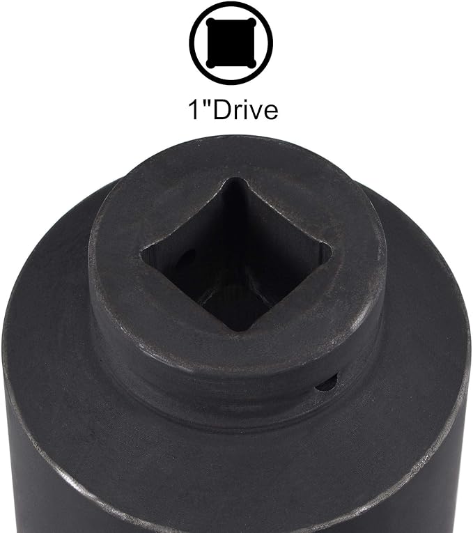uxcell 1-Inch Drive 68mm 12-Point Impact Socket, CR-MO Steel 95mm Length, Standard Metric Sizes