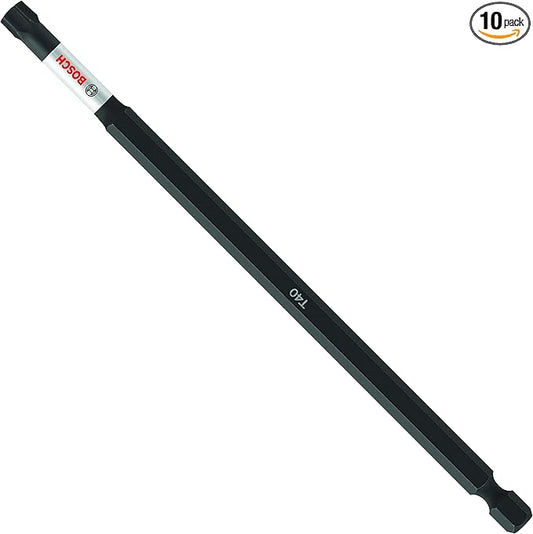BOSCH ITT406B 10-Pack 6 In. Torx #40 Impact Tough Screwdriving Power Bits