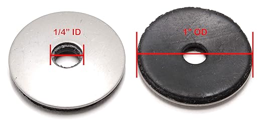 Bolt Dropper 1/4" x 1" Stainless Steel EPDM Bonded Sealing Washers (50 Pack), 1" OD Neoprene Backed Corrosion Resistant Load Distribution Water Tight Seal by Bolt Dropper