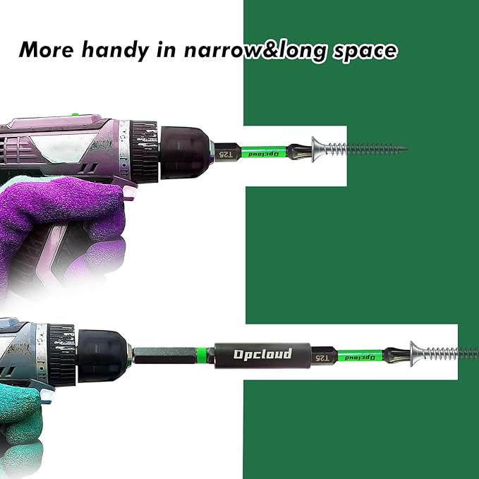 T25 Impact Screwdriver Bit Set, 41 Pieces 2?쒾2 Steel Magnetic Security #25 Torx Tips Driver Power Bit Set with Extension Impact Bit Holder