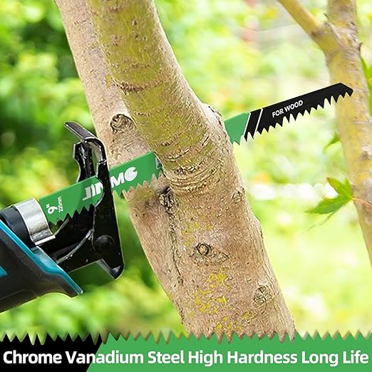 20-Piece Reciprocating Saw Blade Set - 4 Metal & 16 Wood Cutting Saw Blades, Pruner Saw Blades with Organizer Case - Fits Most Brands