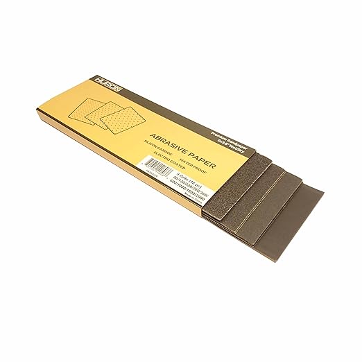 Huron Premium Precision Professional Sandpaper Sand Paper Assortment Pack 9x3.6 Wet/Dry 2 Each 9 Grits 80 to 2000 (18 pc)