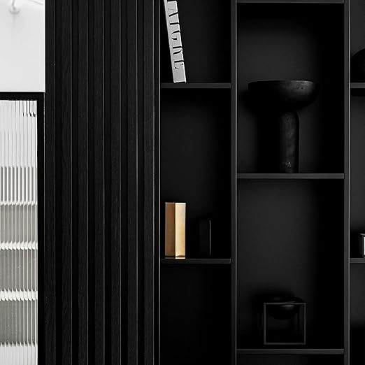 GSCIT Club Black Edge Banding, 7/8 Inch x 10ft Melamine With Hot Melt Adhesive Pre-glued Flexible Edging for Plywood Cabinet Furniture