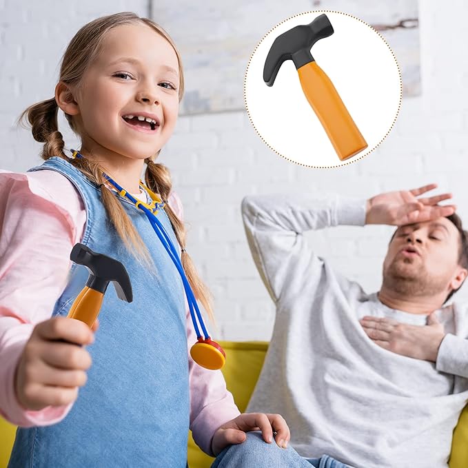 Zhanmai 2 Pcs Toy Foam Hammer, Simulation Hammers, Christmas Stocking Stuffers to Release Anxiety, Classroom Educational Toy for Teens and Toddlers (Black)