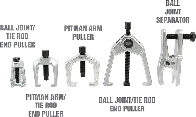OEMTOOLS 26554 Front End Service Kit, Pitman Arm Puller & Ball Joint Separator, Tie Rod Removal Tool for Suspension Maintenance