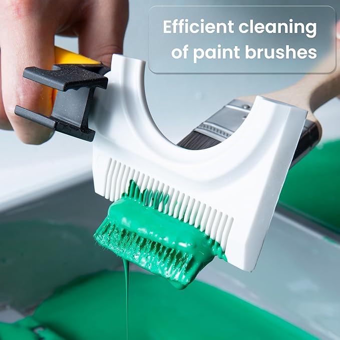 VOOMEY 7-in-1 Paint Brush Comb,2PCS, Paint Roller Cleaner and Paint Brush Comb Cleaner, Painters Tool, Paint Can Opener, Magnetic Design for Easy Carrying