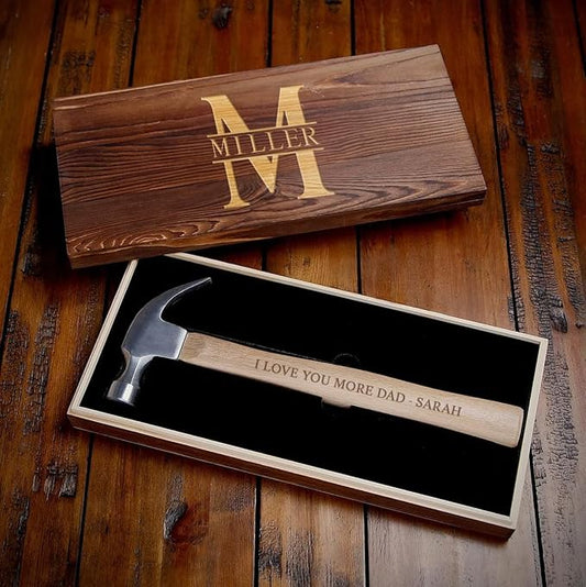 Handcrafted Bonds Personalized Hammer – Engraved with Text, Perfect Handyman Gift for Father’s Day, Anniversaries, or Birthdays,13"