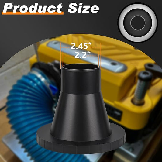 2-1/2 Inch Dust Collection Fittings for Magnetic Dust Collection Coupler, 2.5??Steel Ring Receiver Dust Collector Steel Port w/Dust Control Flex Cuff,Quick Connect to Drum Sander Planer