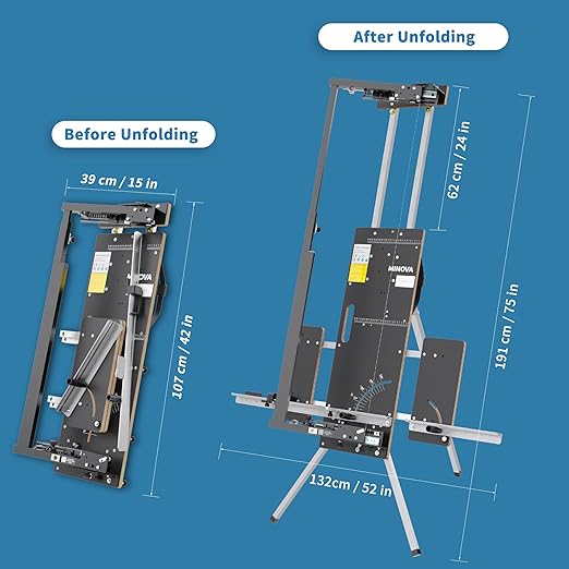 Foldable Foam Cutter Machine, 260W Air Cooled Hot Wire Cutting Tool with 10 Wires, Scaffolding Mount, Carring Bag, Ideal for PE, EPS, XPS, EVA, EPE, PU, KT Board Foam Insulation