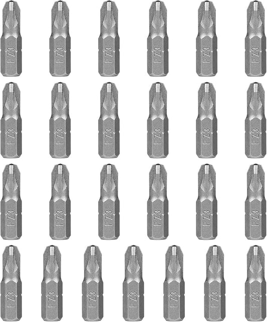 HPHOPE PZ3 Screwdriver Bit Set, Pozi Bits PZ3 1/4" Hexagon Bit (Length: 1", 25 Pack)