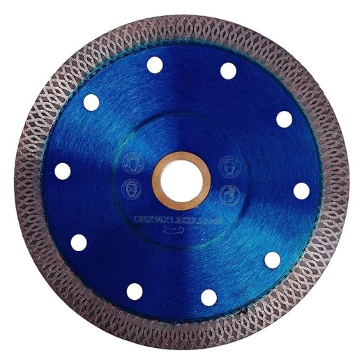 GoYonder 5 Inch Tile Blade, Super Thin Diamond Saw Blade for Cutting Porcelain Tiles, Granite Marble Ceramics (5"-Blue)