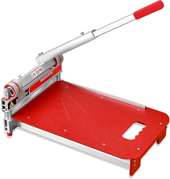 13-Inch Heavy Duty Laminate & Vinyl Floor Cutter – Cuts Laminate, Bamboo, Engineered Wood, LVP, LVT, VCT, SPC, WPC, Vinyl Flooring – Multi-Angle Manual Floor Cutting Tool