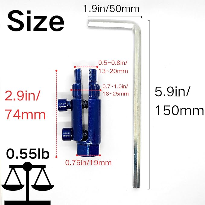 2 sets of pipeline maintenance extraction tools, suitable for 1/2" to 1" broken threads, disassembly and maintenance kit (Blue)
